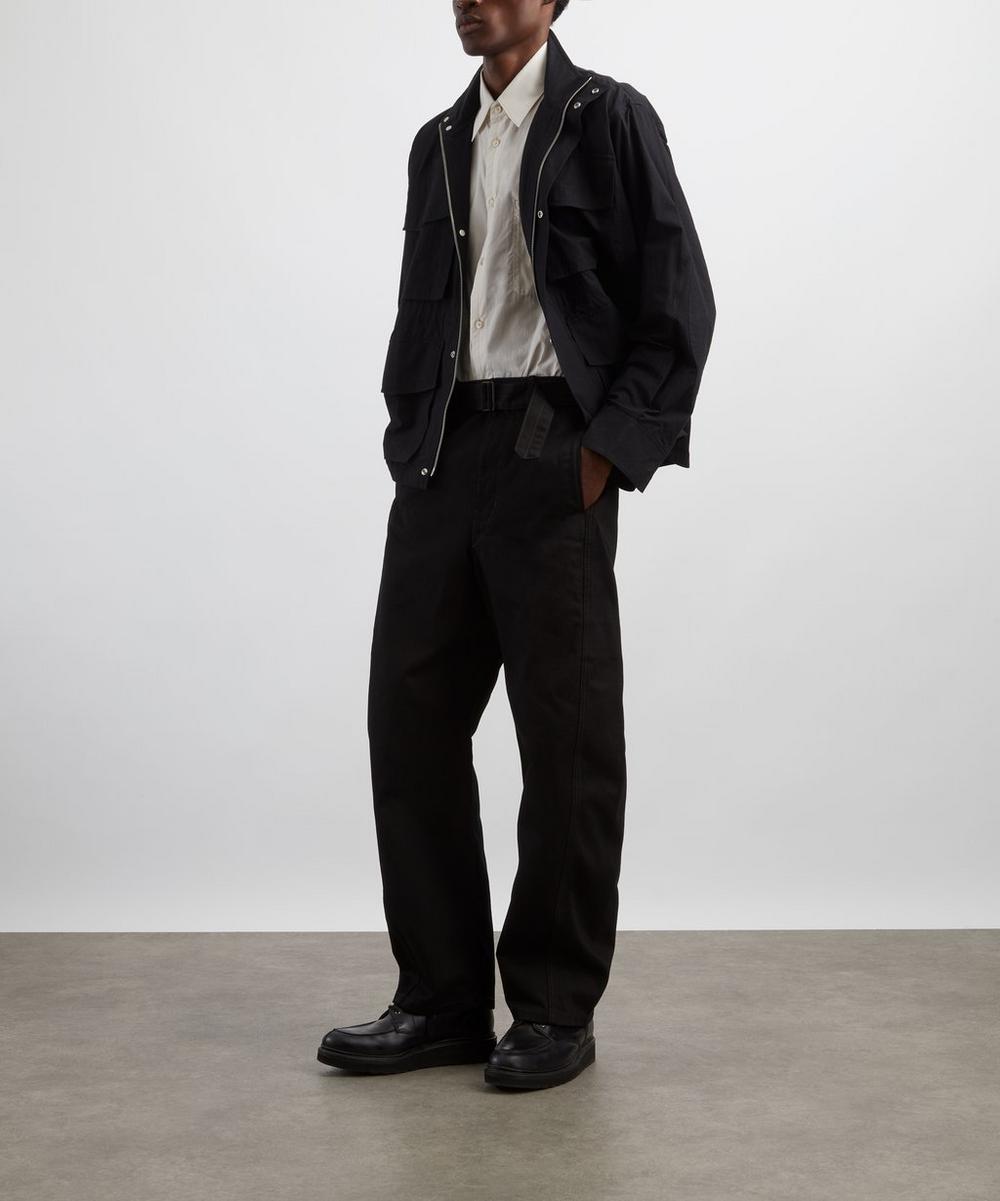 liberty london Lemaire Black Twisted Belted Trousers