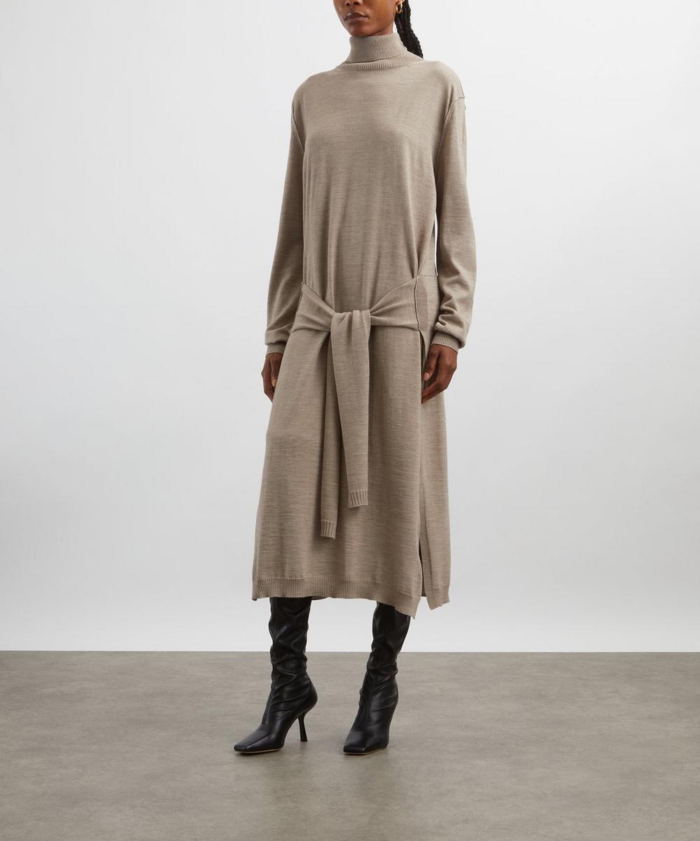 Liberty London Lemaire Light Taupe Trompe L’Oeil Dress