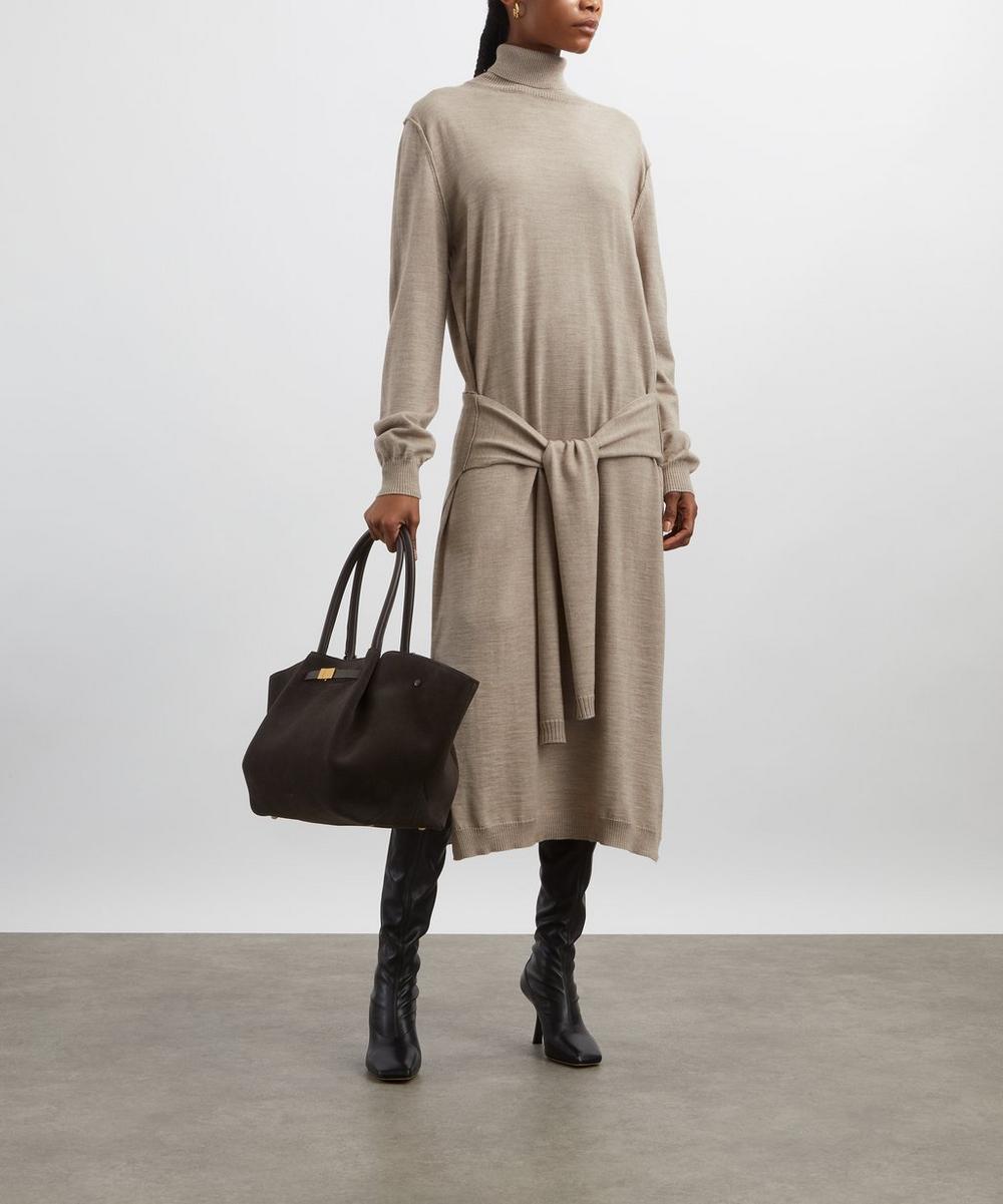 liberty london Lemaire Light Taupe Trompe L’Oeil Dress