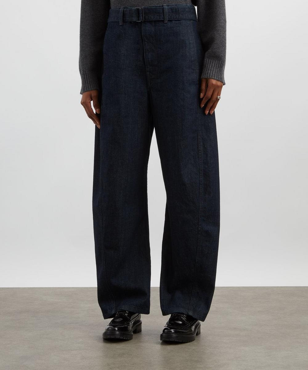 Liberty London Lemaire Twisted Belted Denim Trousers