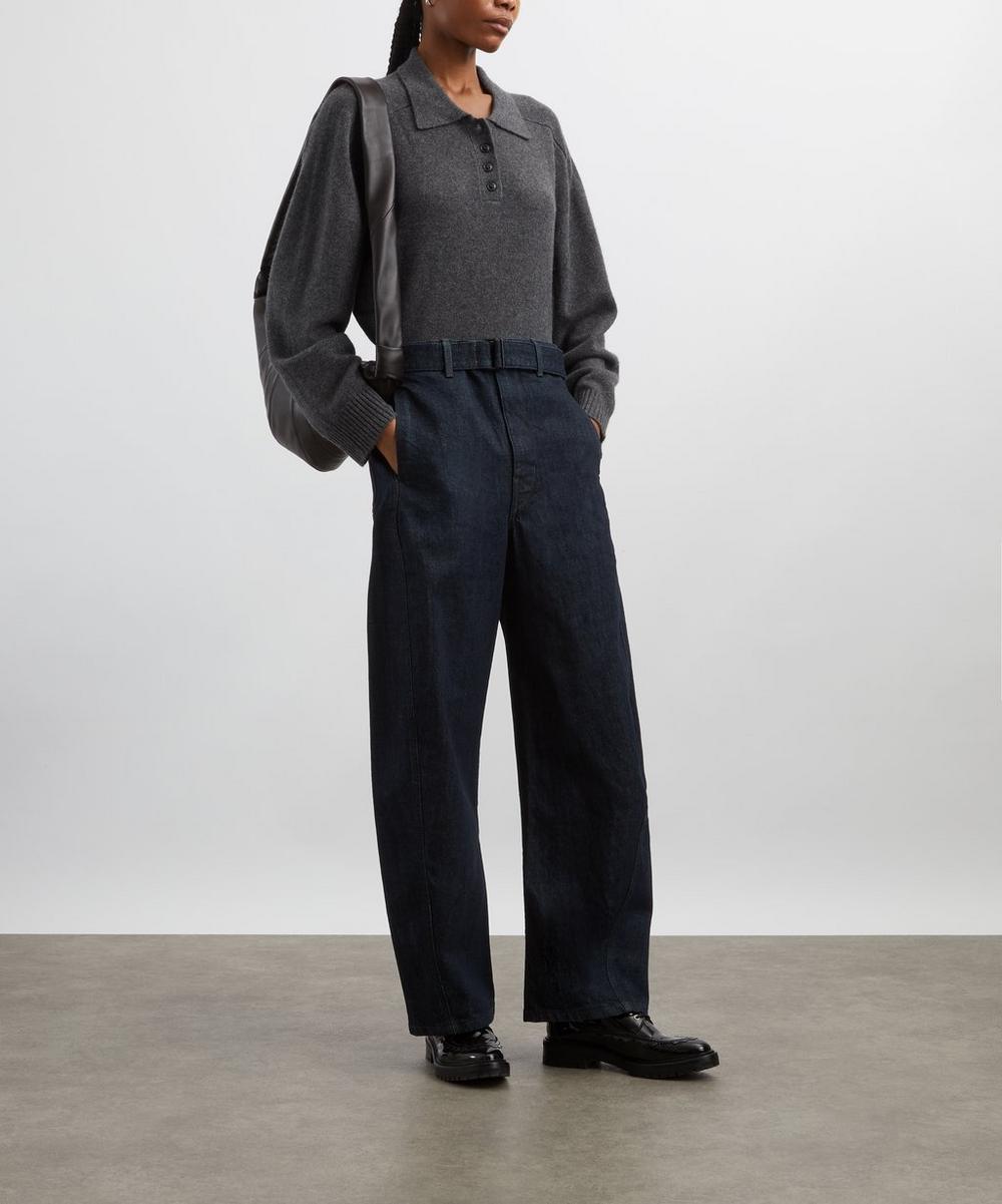 liberty london Lemaire Twisted Belted Denim Trousers