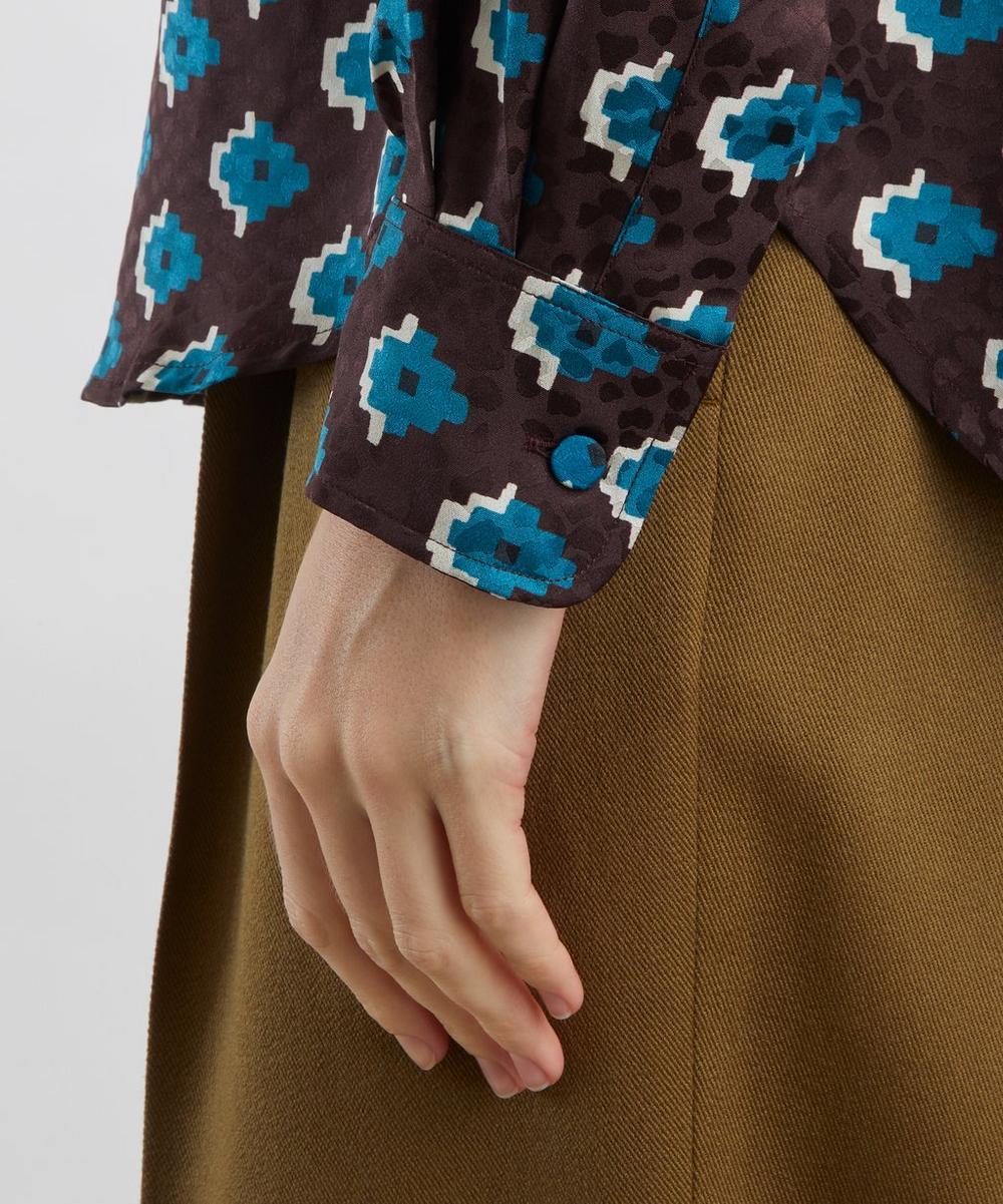 Liberty London Liberty Adamas Silk Jacquard Relaxed Shirt