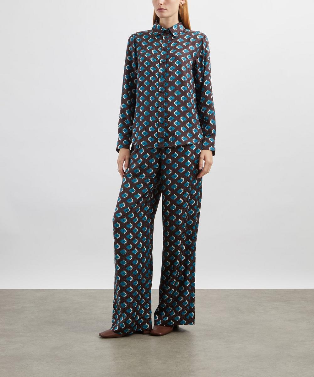 liberty london Liberty Adamas Silk Palazzo Trousers