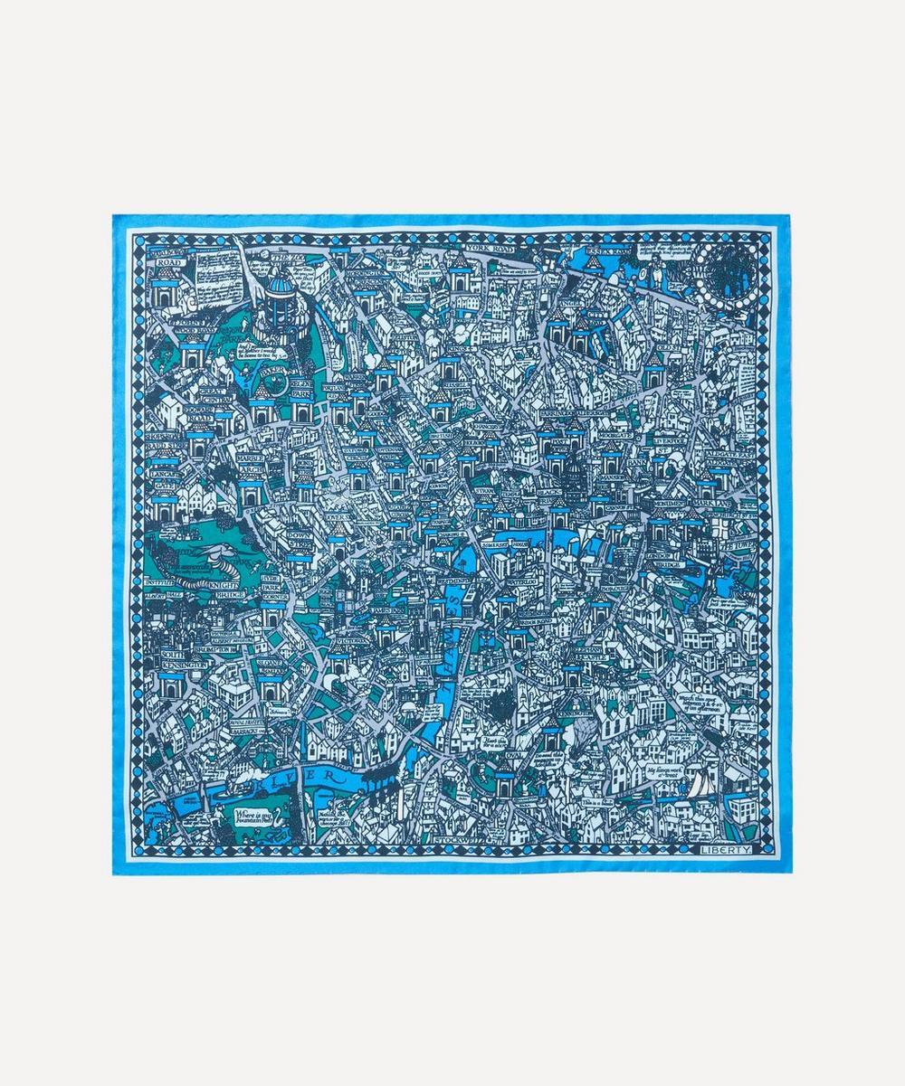 Liberty London Liberty Big Smoke Silk Twill Pocket Square