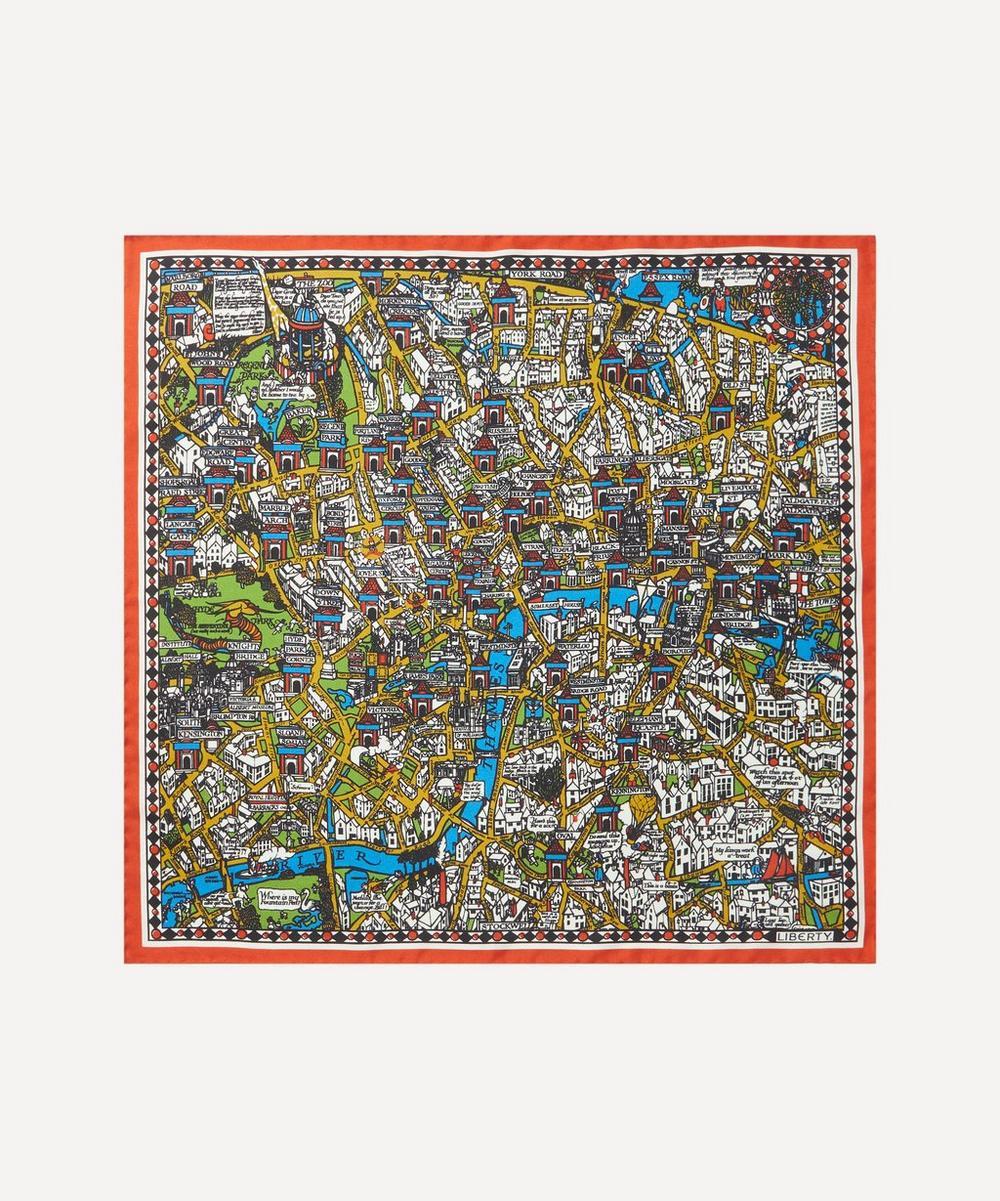 Liberty London Liberty Big Smoke Silk Twill Pocket Square
