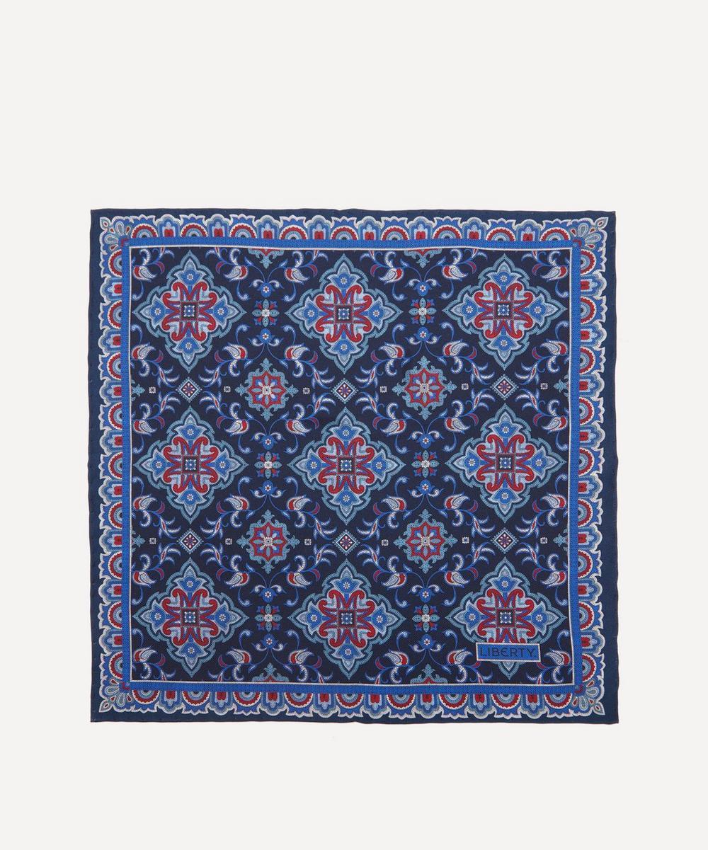 Liberty London Liberty Chatsworth Double-Sided Printed Silk Pocket Square