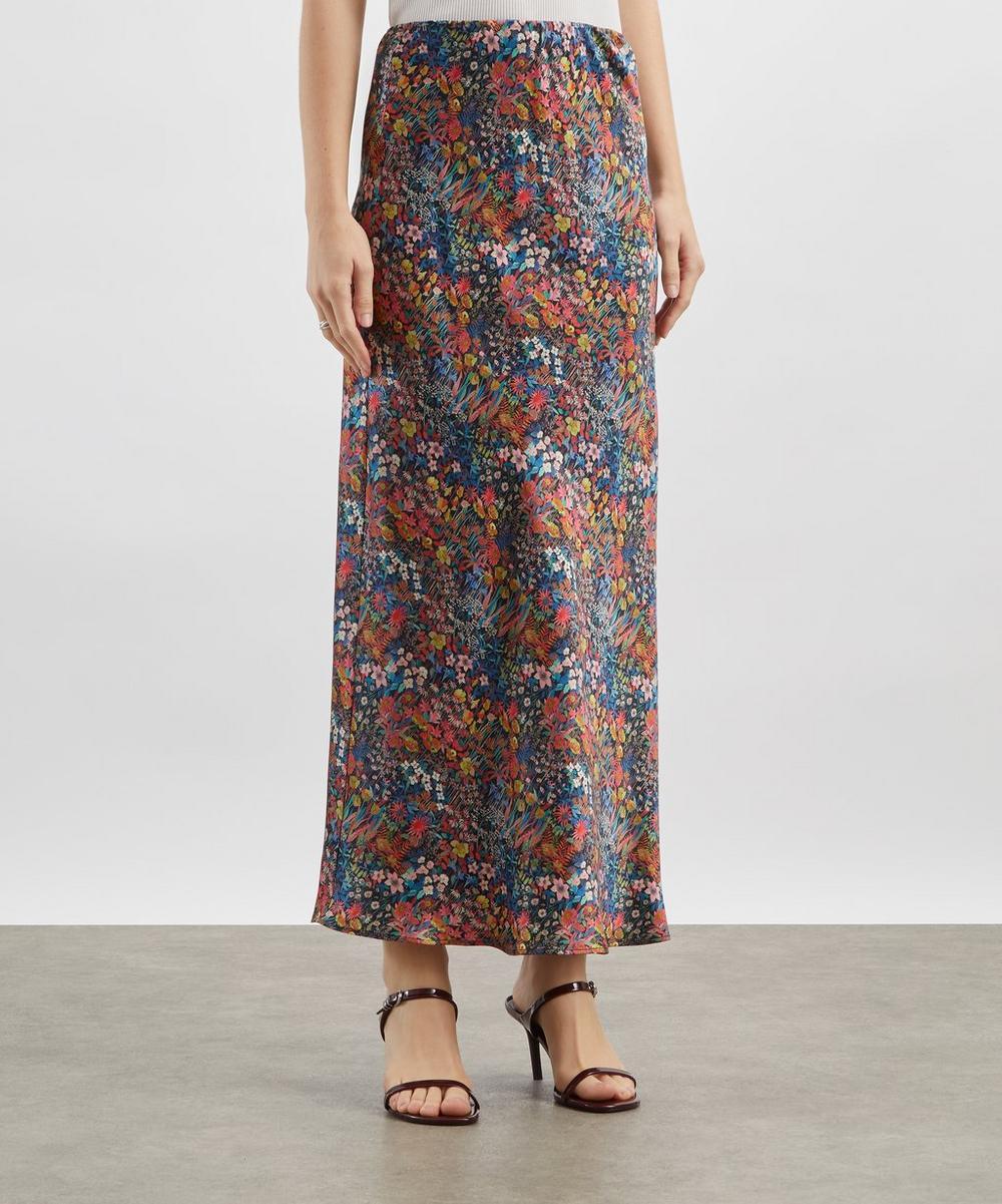 Liberty London Liberty Faria Flowers Silk Twill Slip Skirt