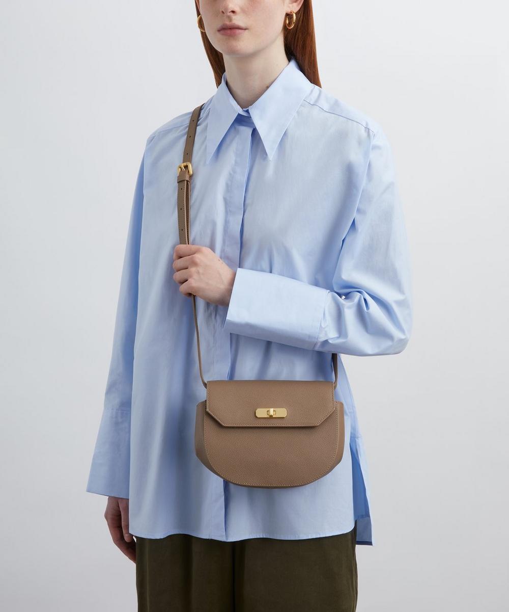 liberty london Liberty Iphis Leather Round Crossbody Bag