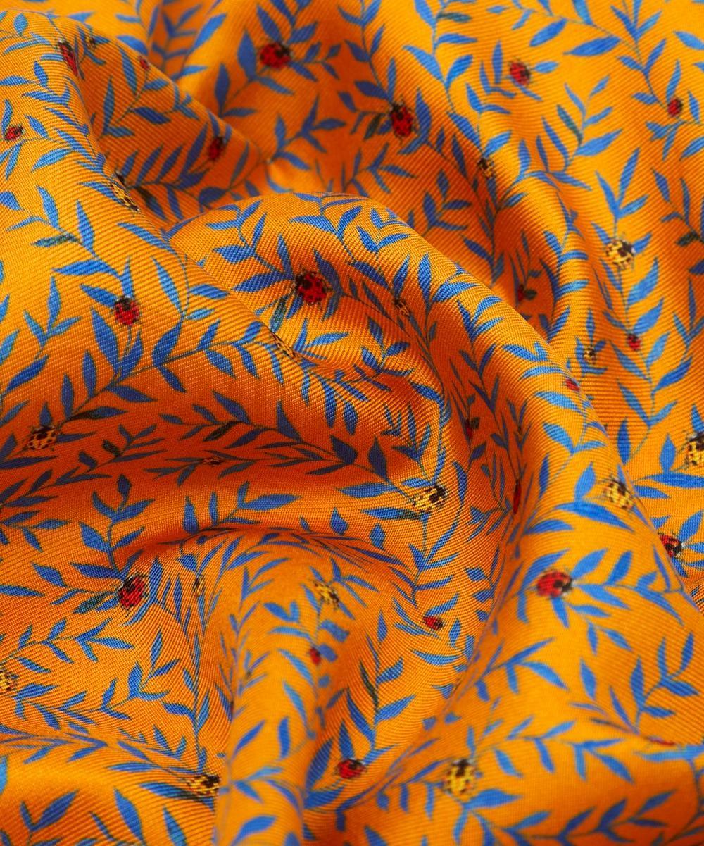Liberty London Liberty Leafy Ladybirds Printed Silk Pocket Square