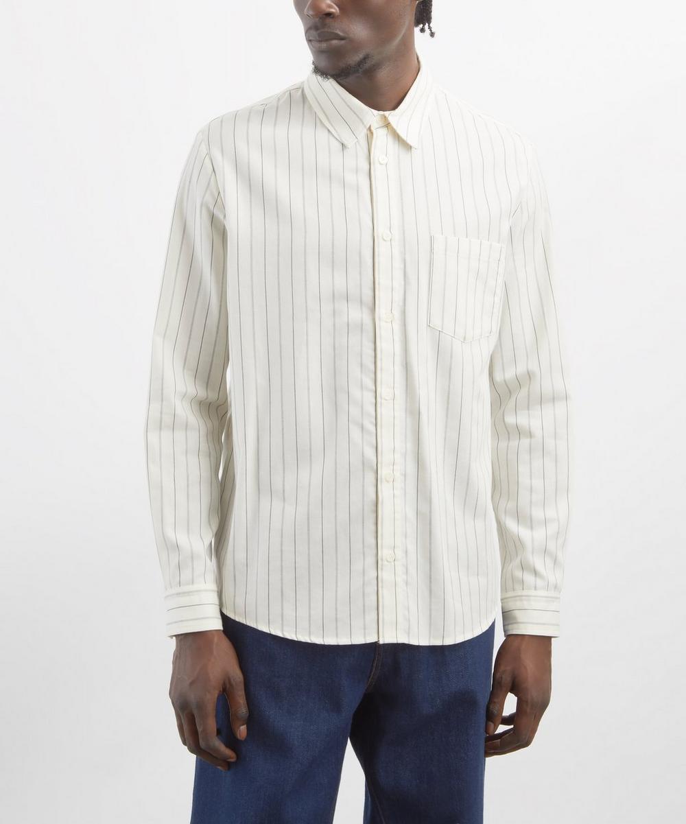 Liberty London A.P.C. Clement Ecru Stripe Shirt