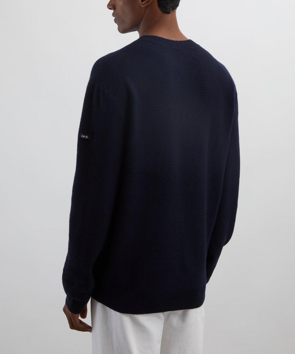 Liberty London A.P.C. Dark Navy Thomas Wool Jumper