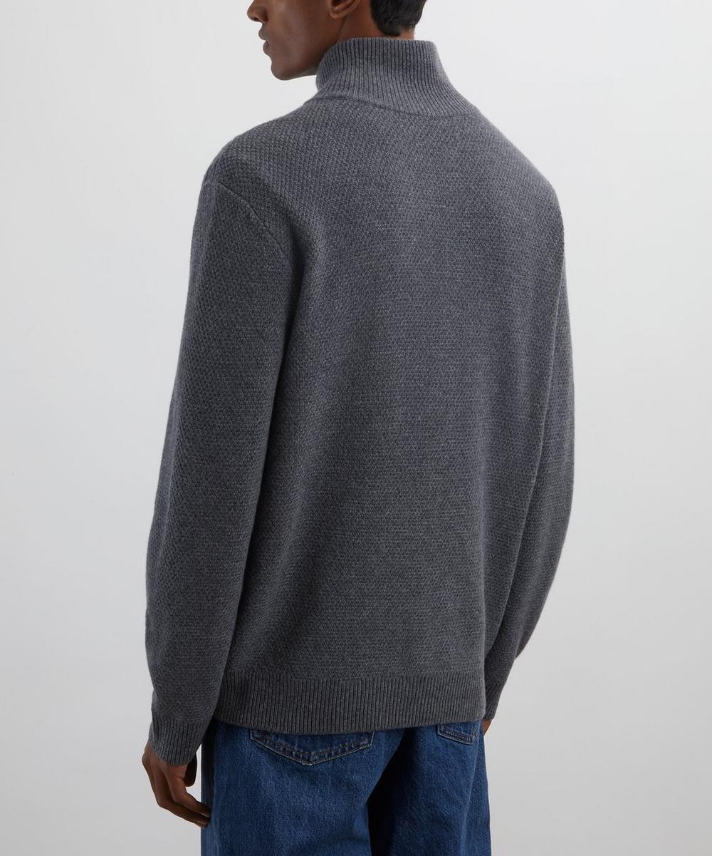 Liberty London A.P.C. Grey Wool Cable-Knit Jumper