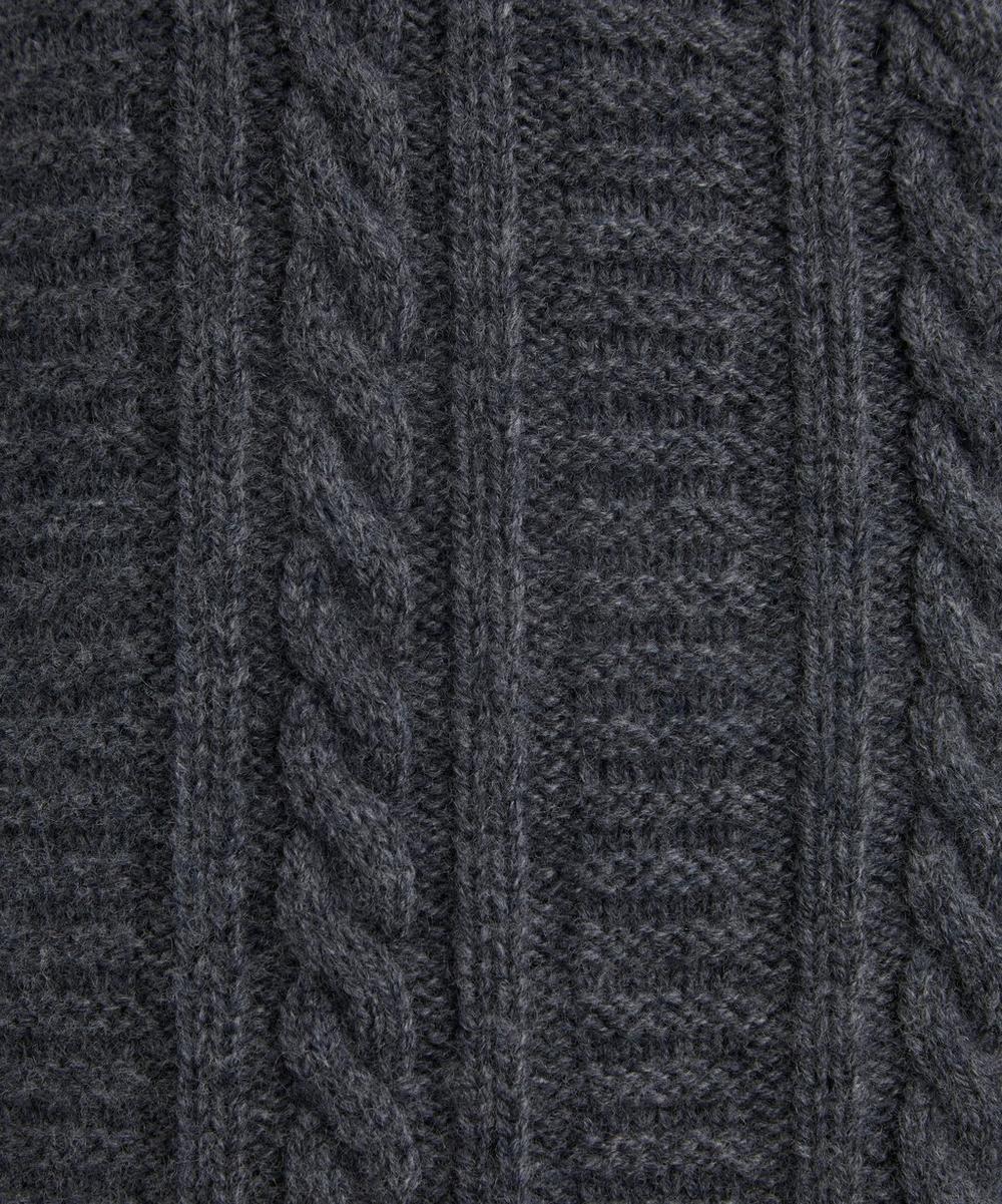 Liberty London A.P.C. Grey Wool Cable-Knit Jumper