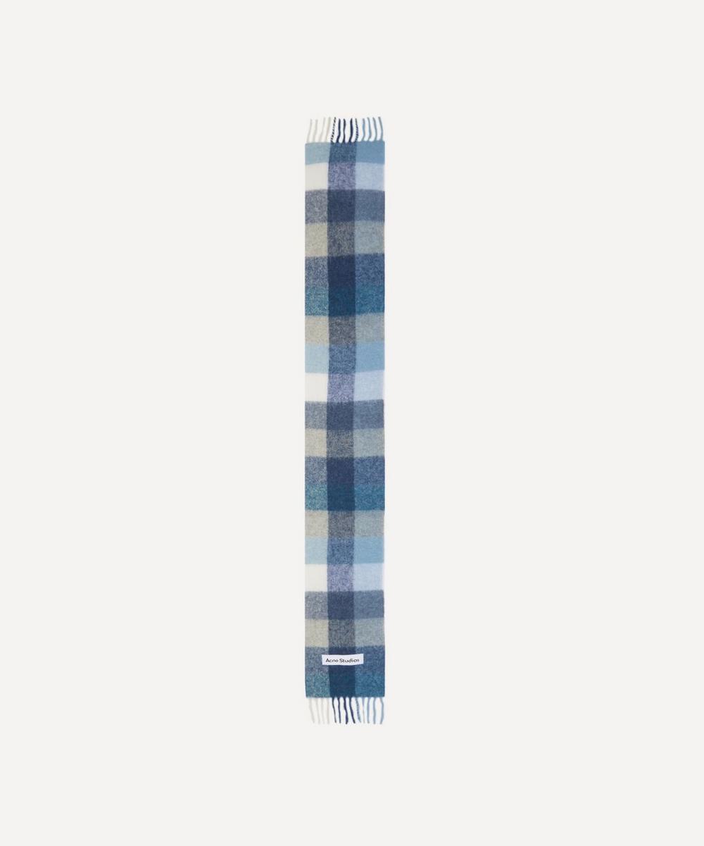 liberty london Acne Studios Mohair Checked Scarf