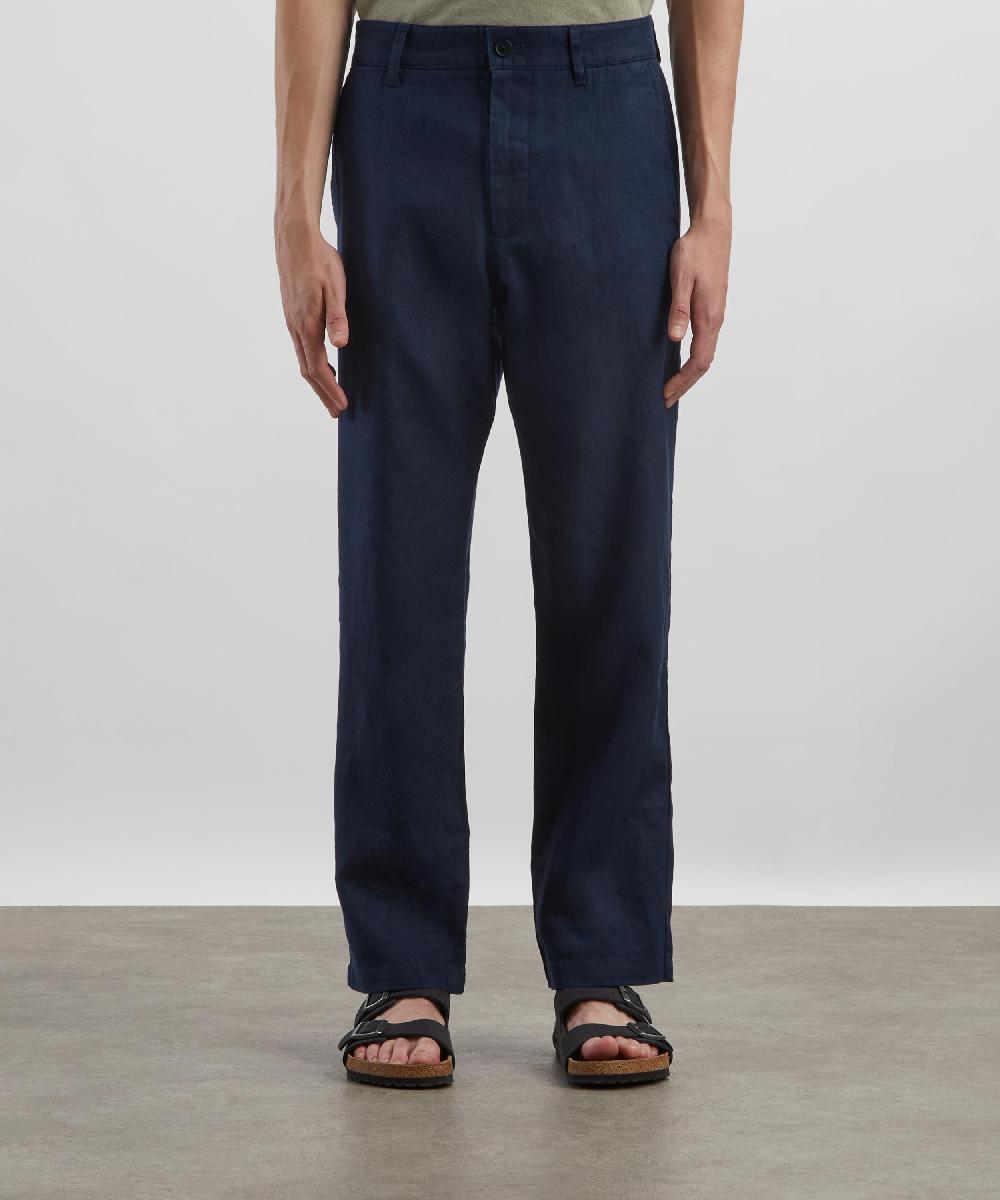 Liberty London Aden Straight-Leg Linen Trousers
