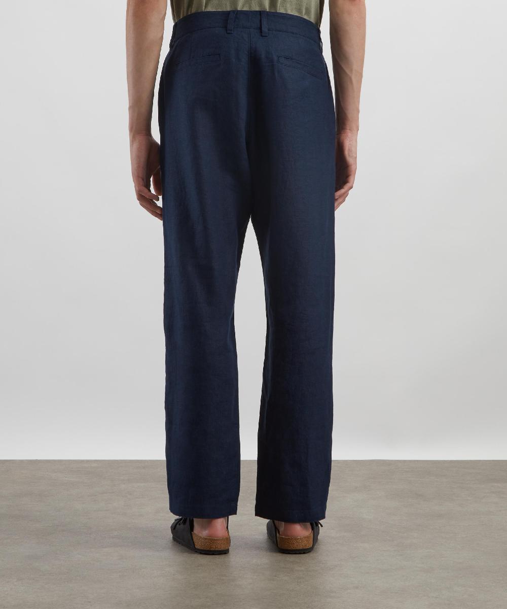 Liberty London Aden Straight-Leg Linen Trousers