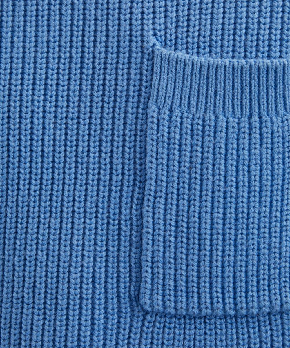 Liberty London Adsum Blue Pocket Crew-Neck Jumper