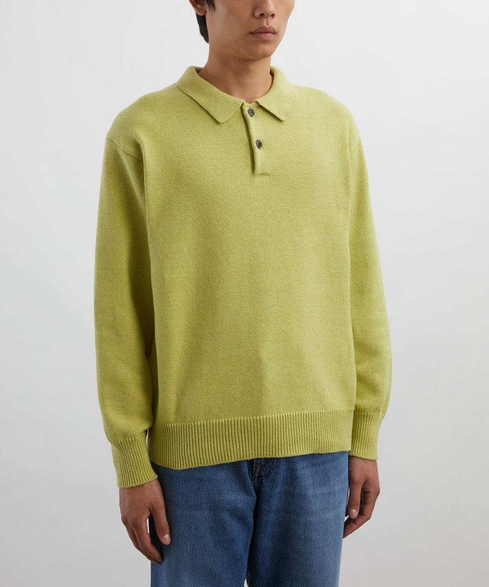 Liberty London Adsum Chartreuse Pady Polo Jumper