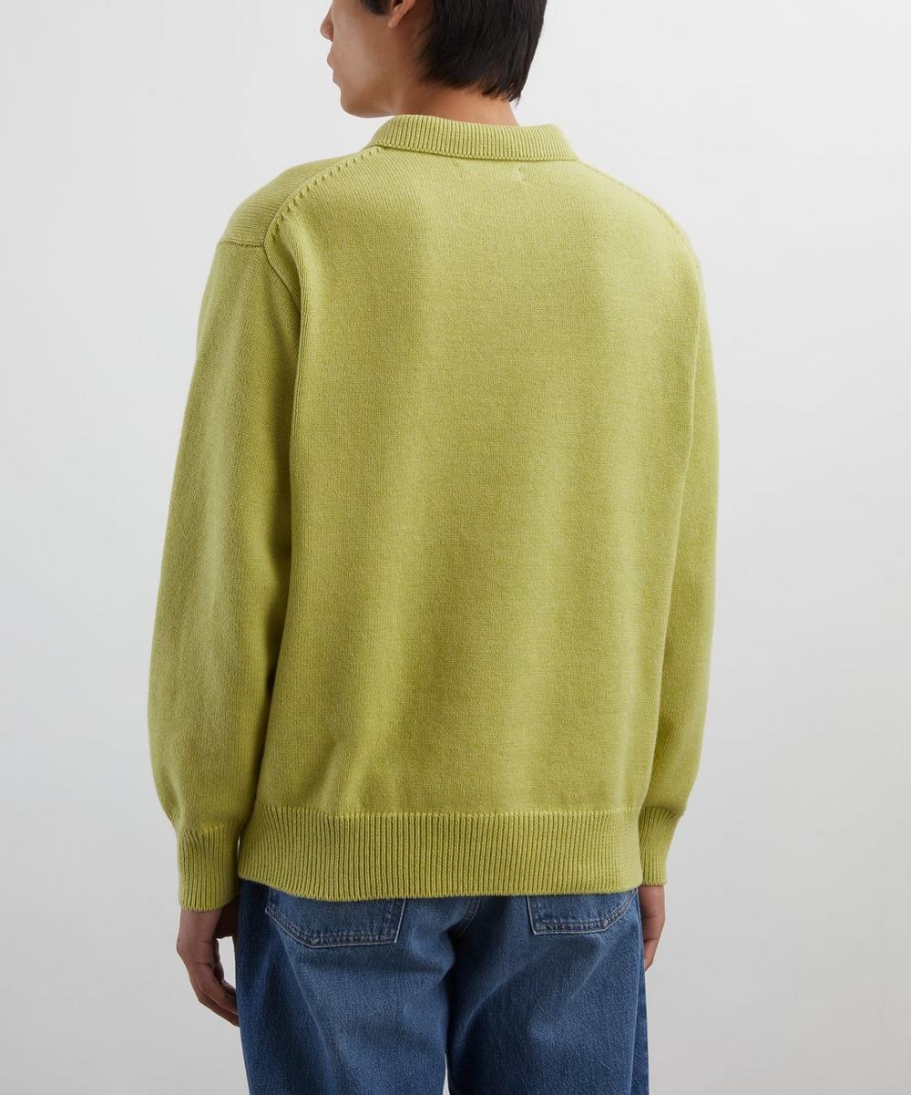 Liberty London Adsum Chartreuse Pady Polo Jumper