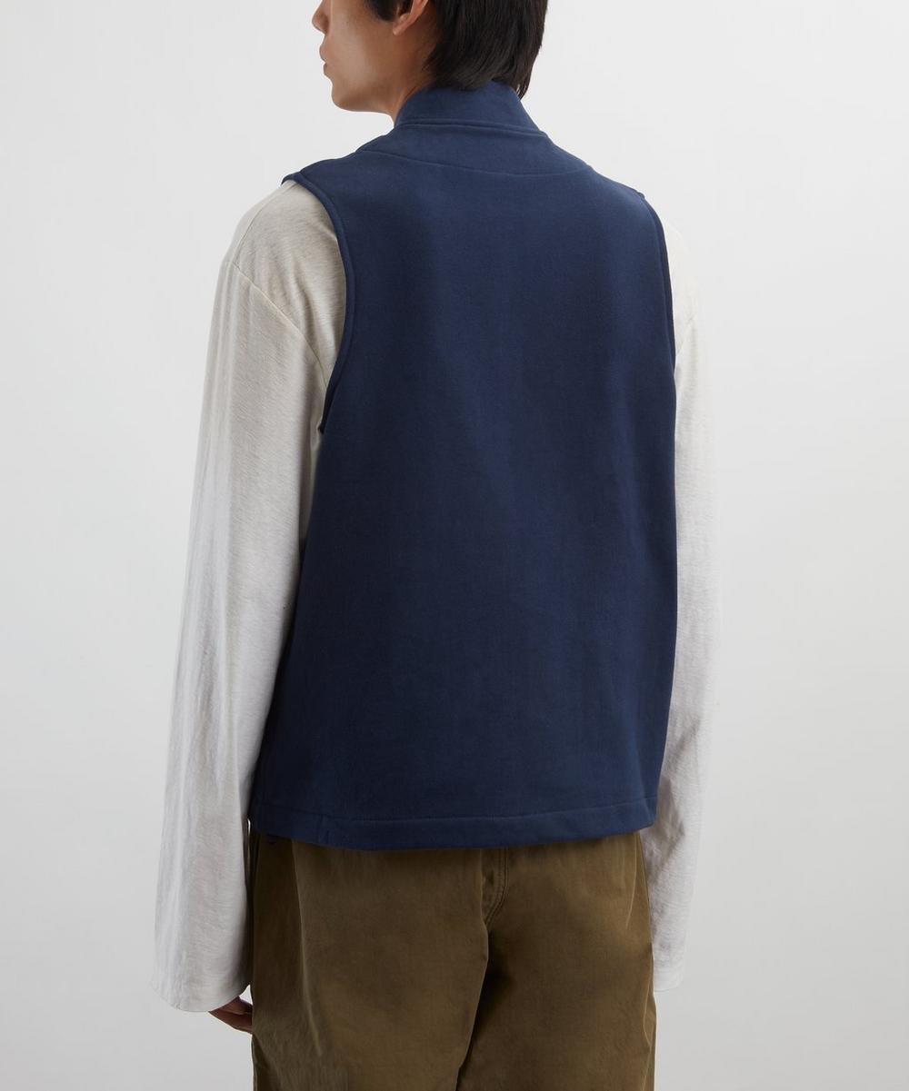Liberty London Adsum Navy Cotton Fleece Vest