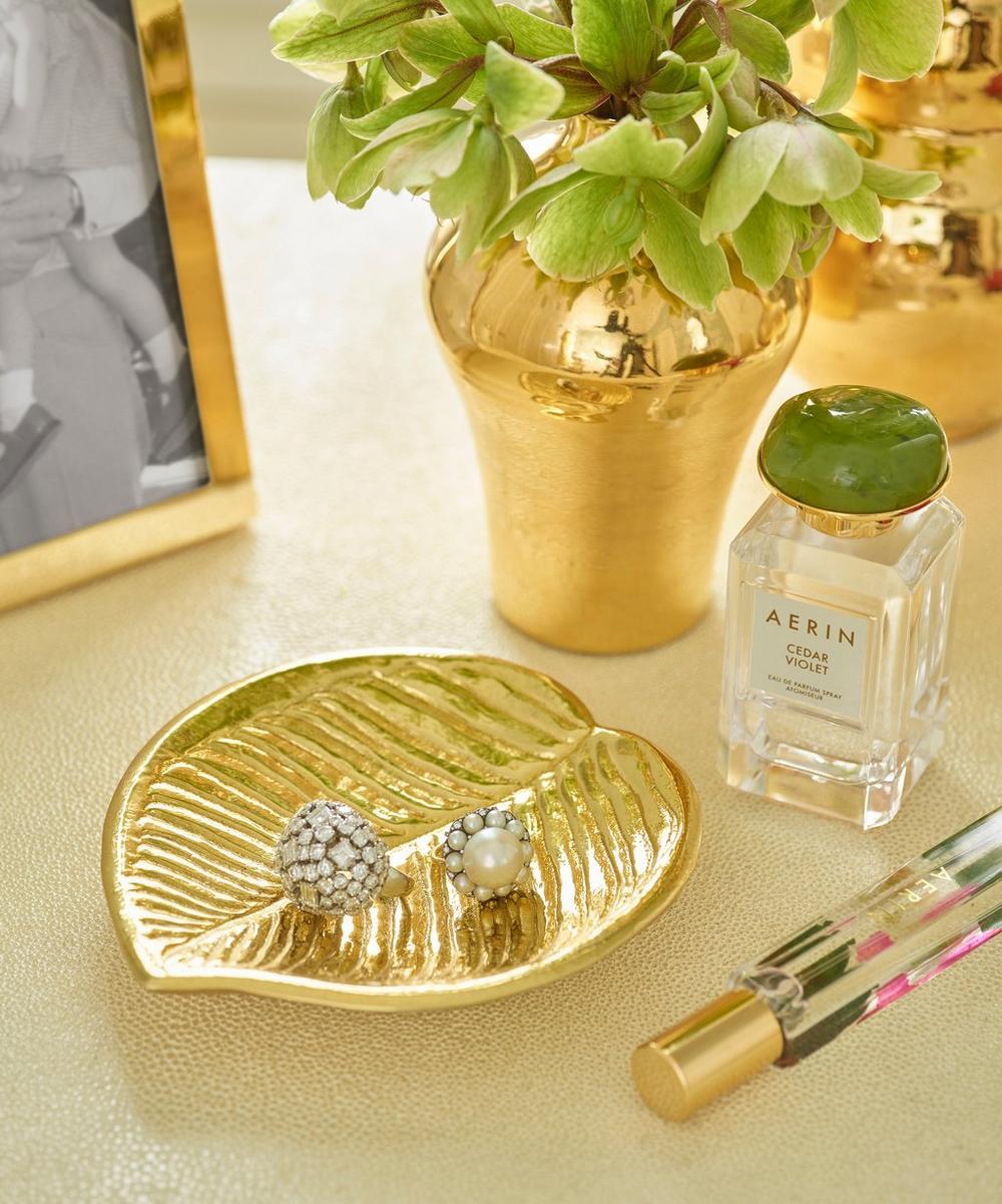 Liberty London AERIN Emilia Brass Leaf Dish