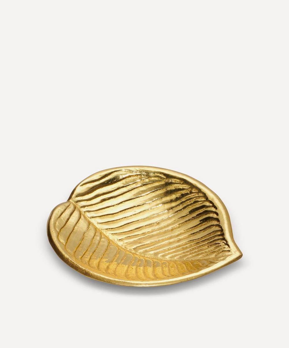 liberty london AERIN Emilia Brass Leaf Dish