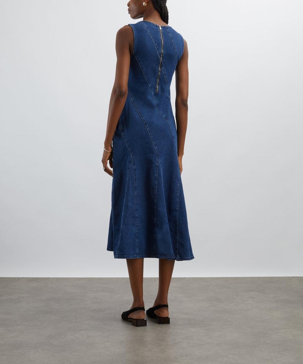 Liberty London Aligne Raven Denim Midi Dress