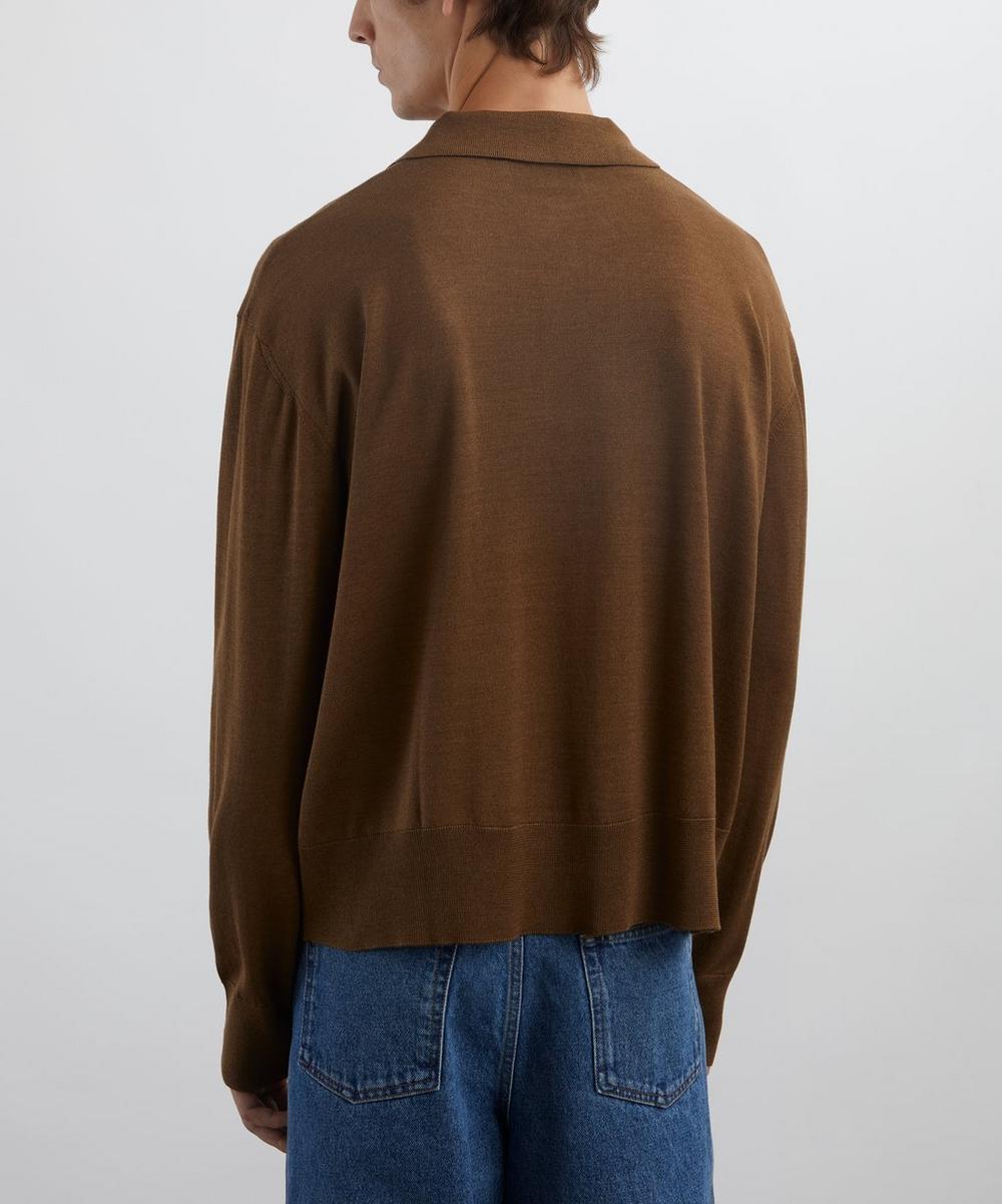 Liberty London Ami Brown Wool Ami De Coeur Polo