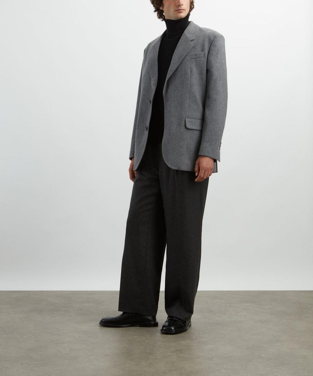 liberty london Ami Grey Wool Loose Blazer