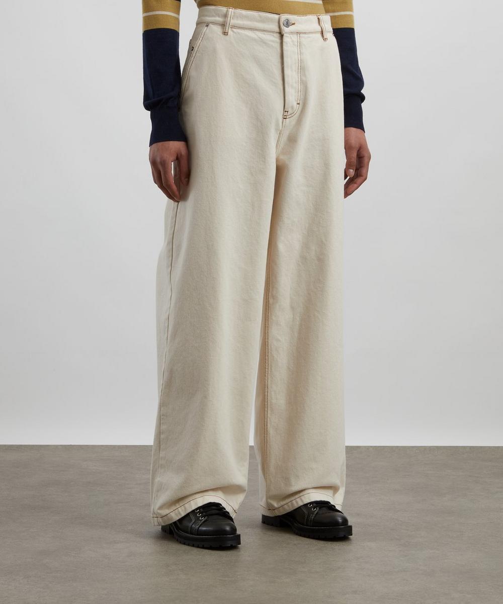 Liberty London Ami White Cream Wide Fit Jeans