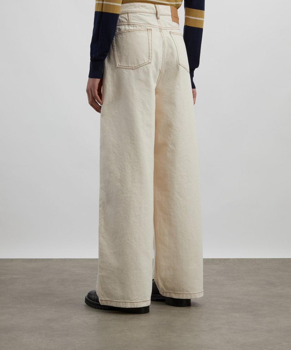 Liberty London Ami White Cream Wide Fit Jeans
