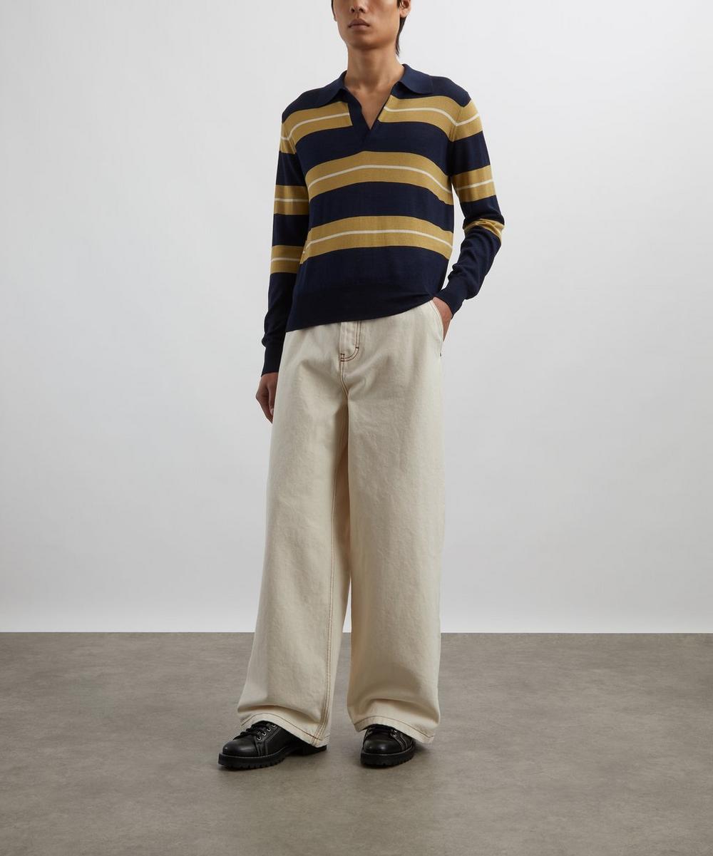 liberty london Ami White Cream Wide Fit Jeans