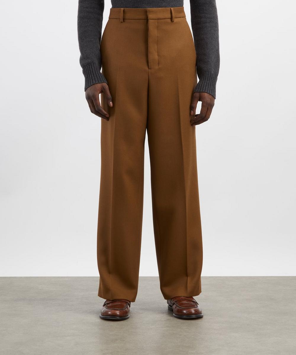 Liberty London Ami Wool Tabs Wide-leg Trousers