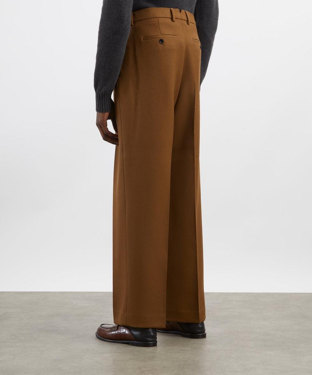 Liberty London Ami Wool Tabs Wide-leg Trousers