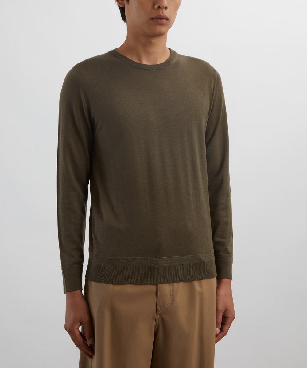Liberty London Barena Army Ato Merino Wool Jumper