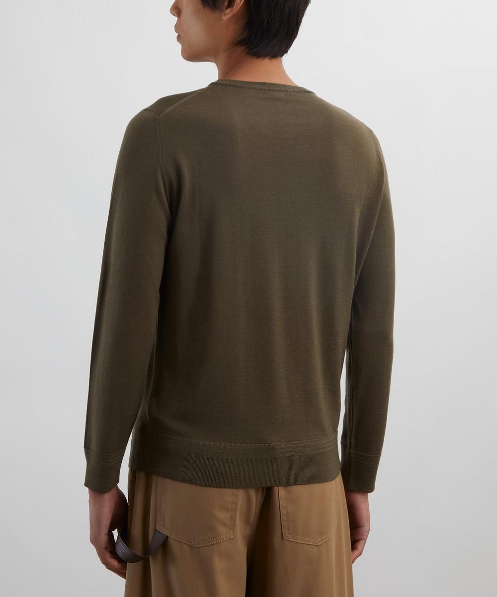 Liberty London Barena Army Ato Merino Wool Jumper