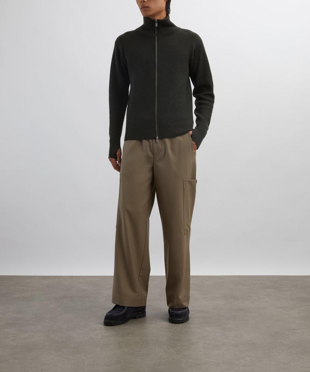 liberty london Barena Army Dori Wool Cardigan