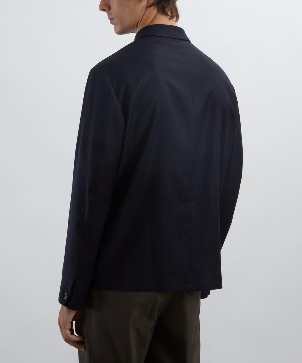Liberty London Barena Navy Visal Wool Overshirt