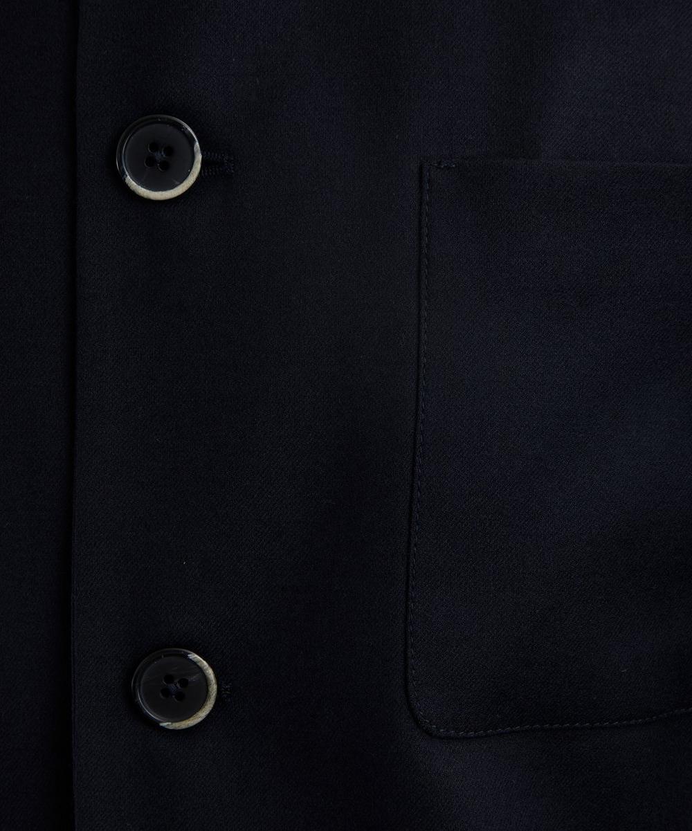 Liberty London Barena Navy Visal Wool Overshirt