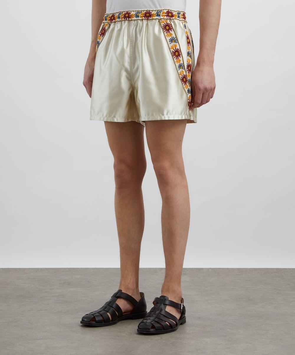 Liberty London Bode Candyfloss Embroidered Shorts