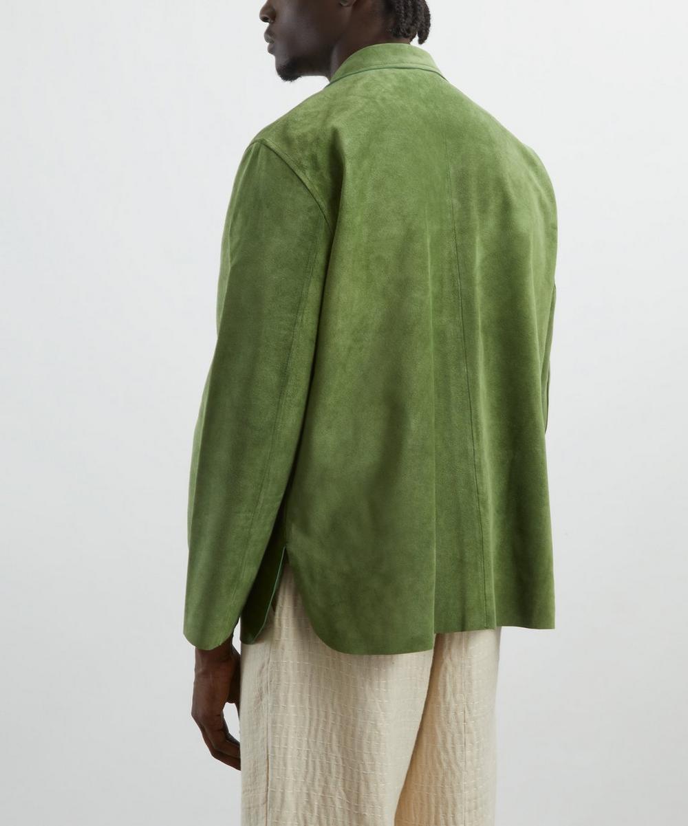 Liberty London Bode Green Suede Overshirt