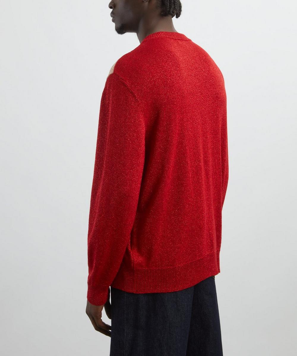 Liberty London Bode Lamé Hearts Cardigan