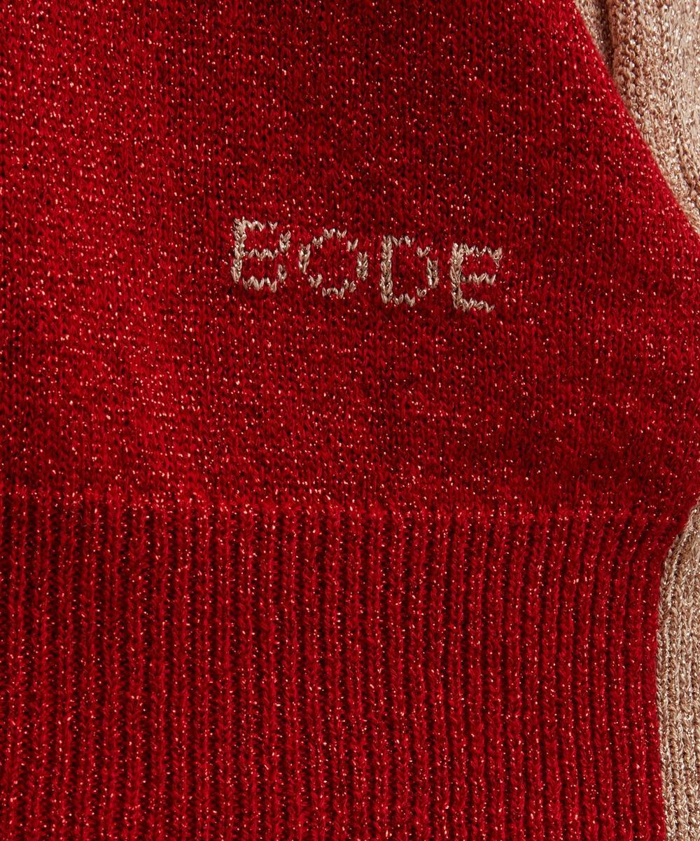 Liberty London Bode Lamé Hearts Cardigan