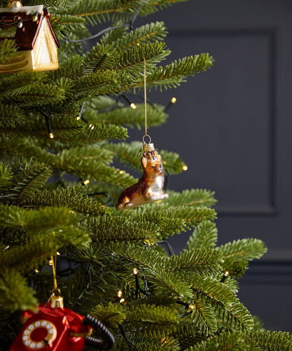 liberty london Christmas Corgi Dog Glass Ornament