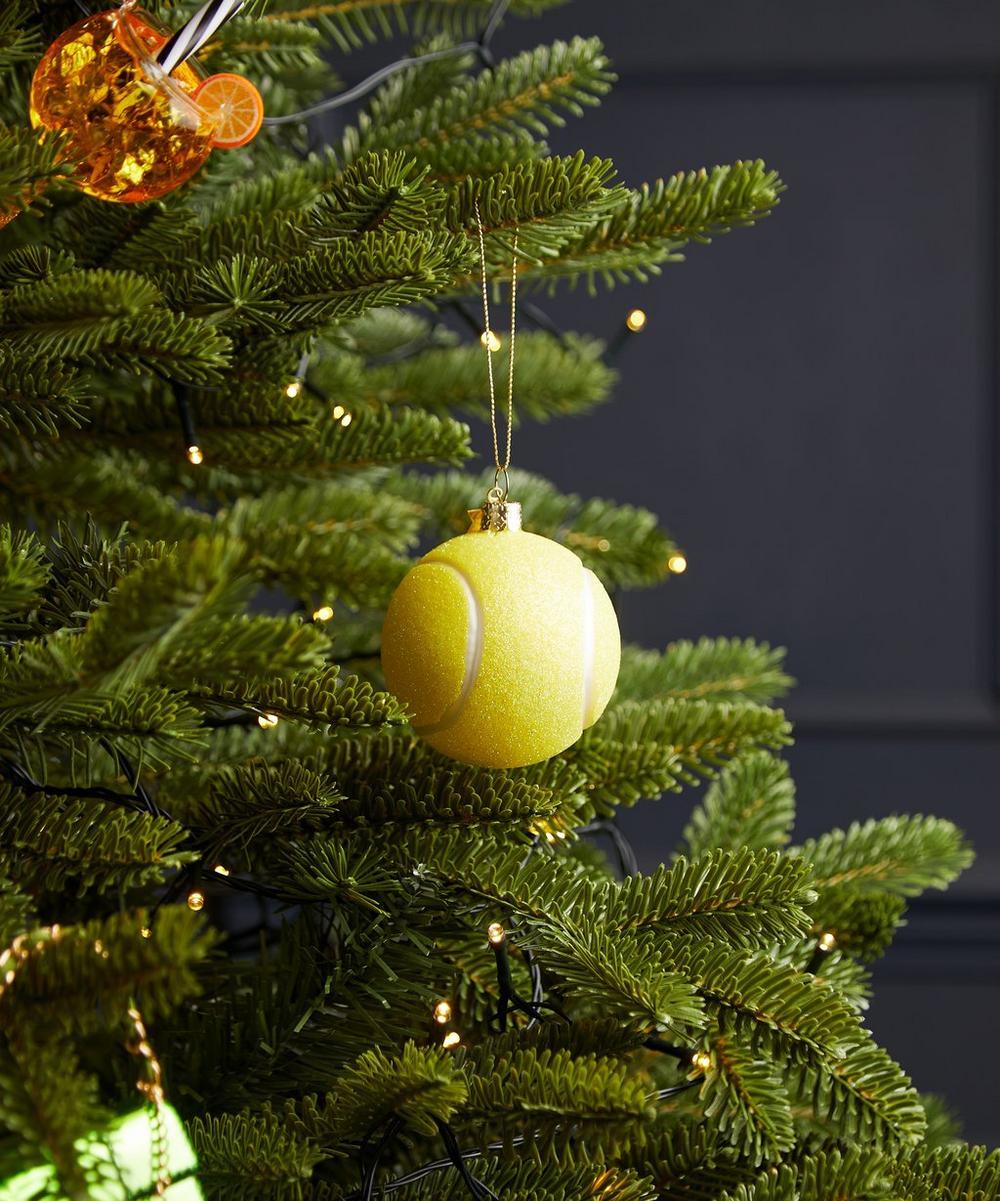 liberty london Christmas Tennis Ball Glass Bauble