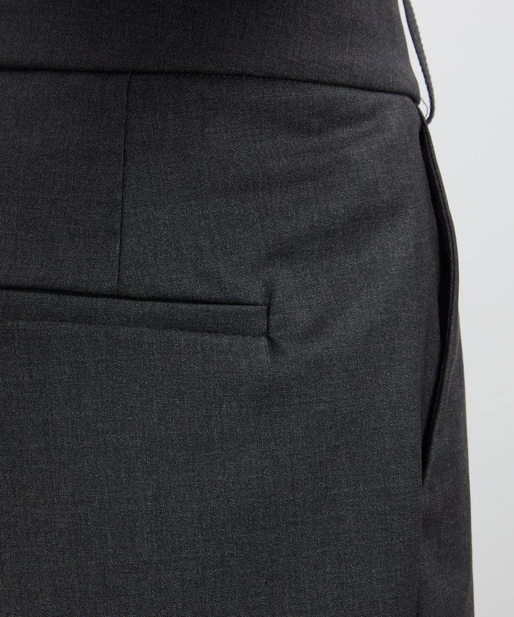 Liberty London Destree Grey Wool Wide-Leg Trousers