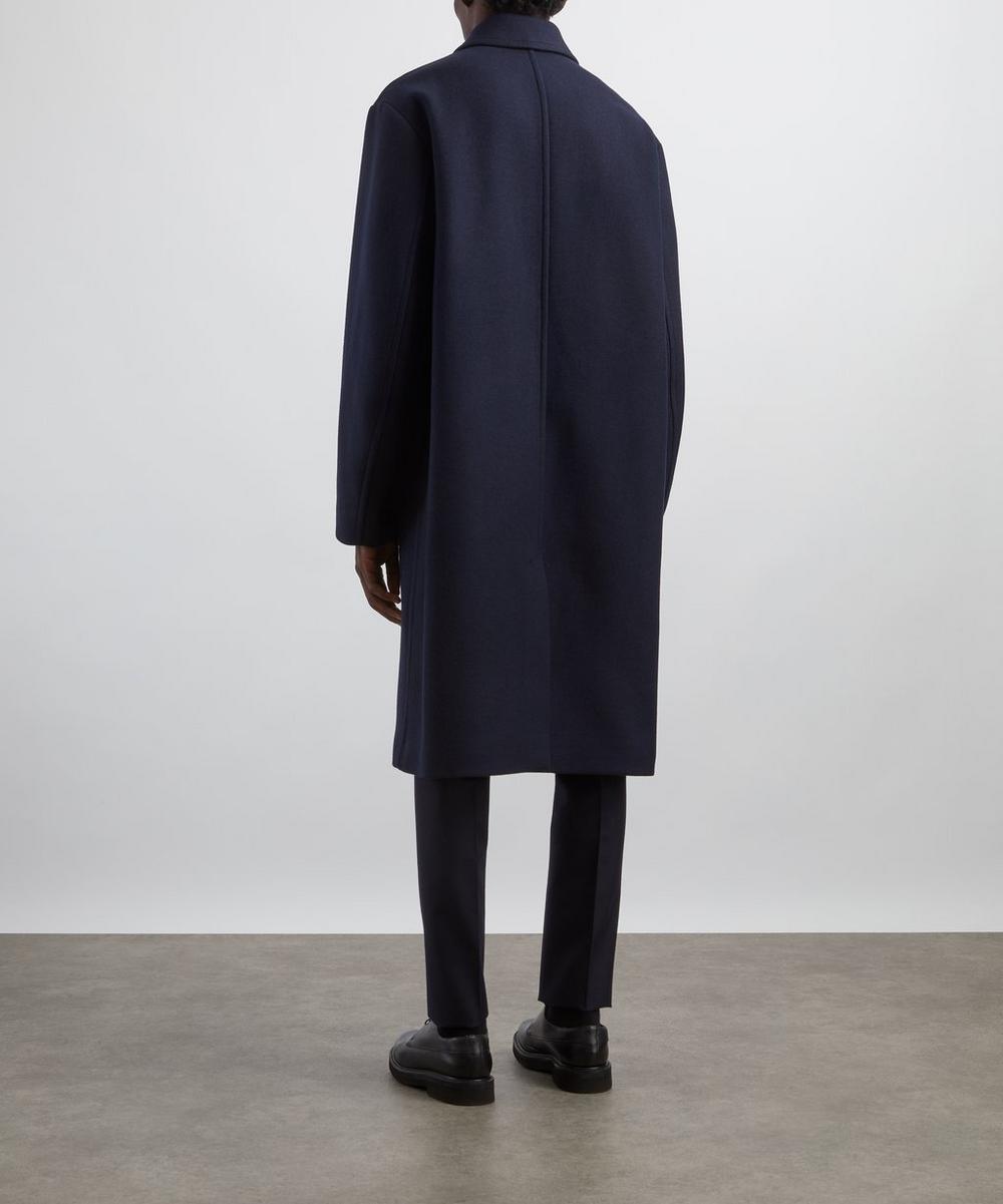 Liberty London Dries Van Noten Navy Wool Car Coat