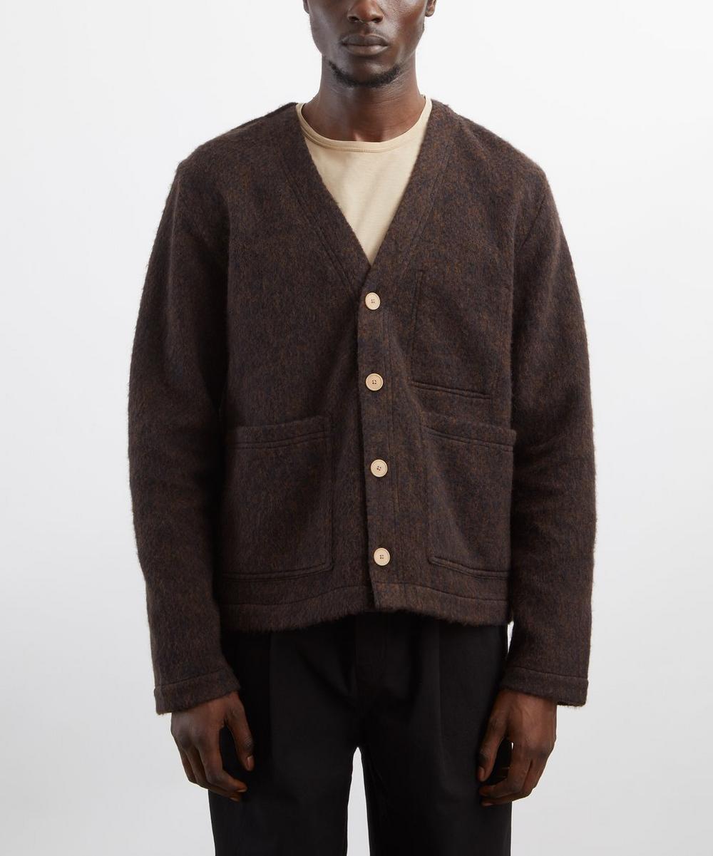 Liberty London Folk Brushed Wool Pocket Cardigan