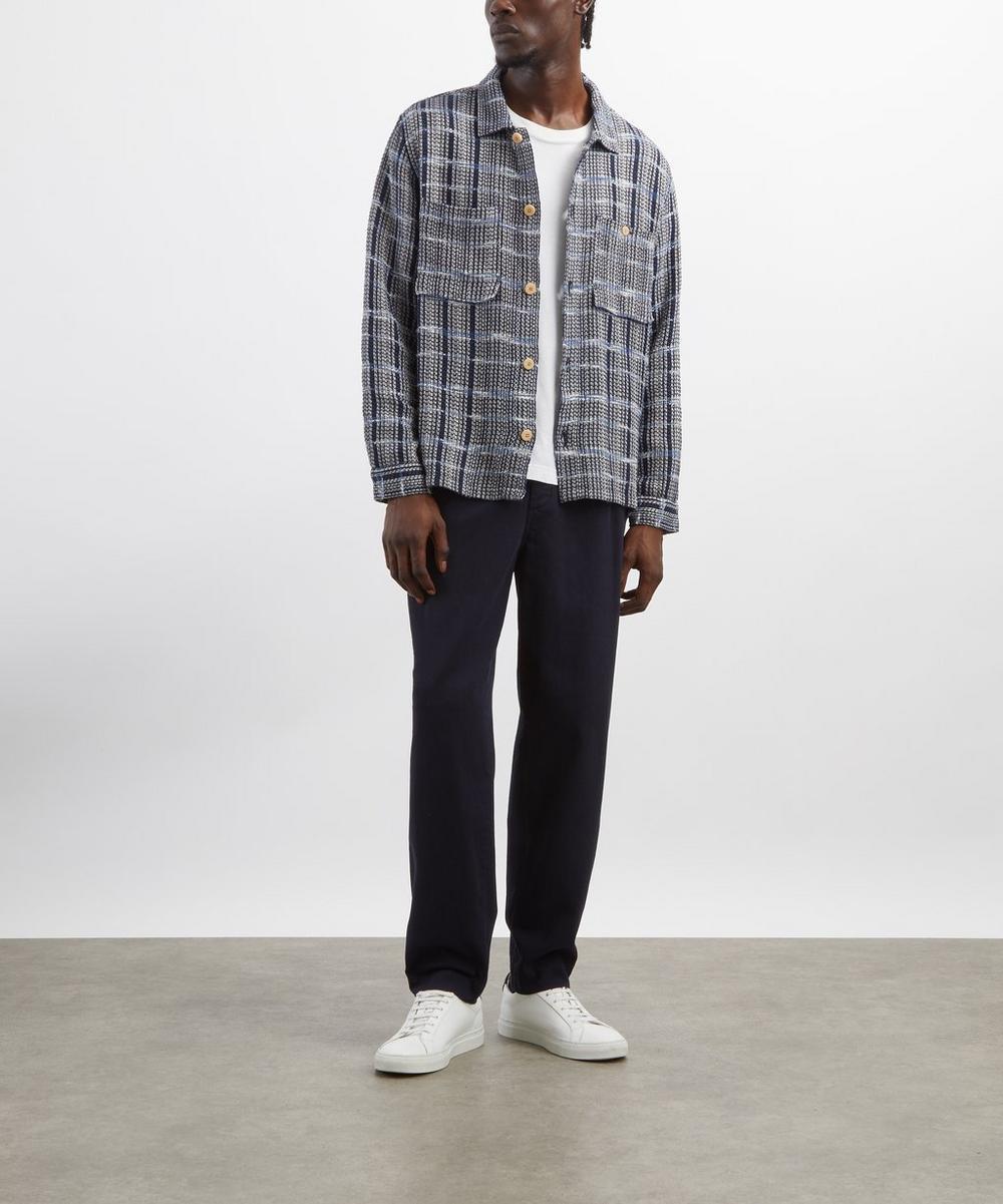 liberty london Folk Check Patch Overshirt