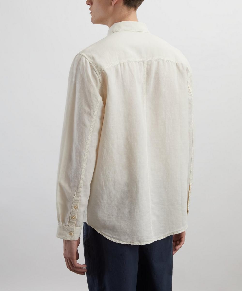 Liberty London Folk Ecru Contrast Pocket Shirt